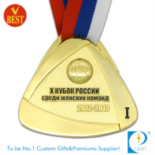 China Wholesale High Quality Metal Gold Plating 3D Basketball Medal with Baking Varnish